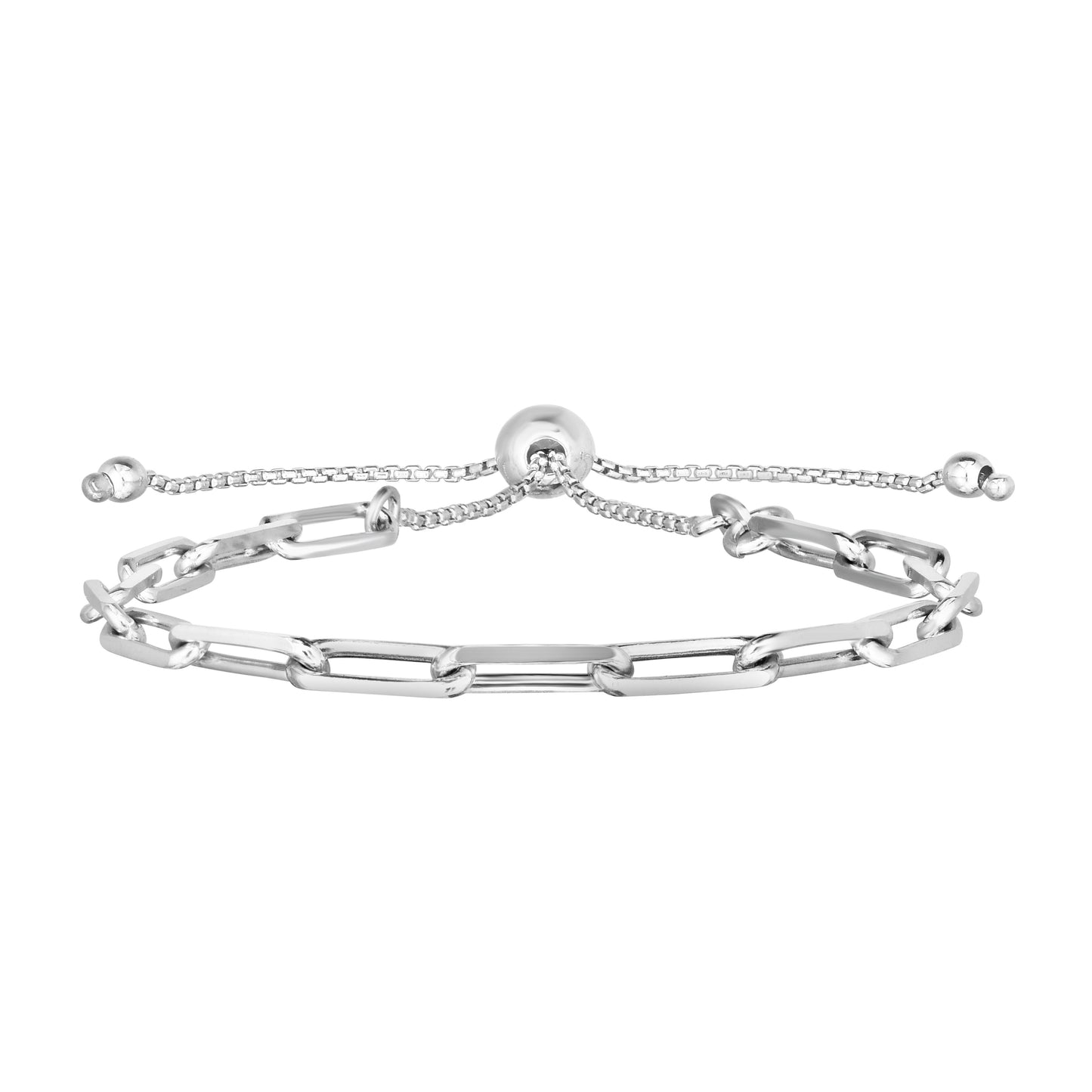 Silver Paperclip Link Bracelet