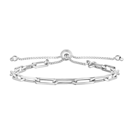 Silver Paperclip Link Bracelet