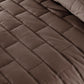 Subway Tile Luxe Quilt Set, Dark Brown