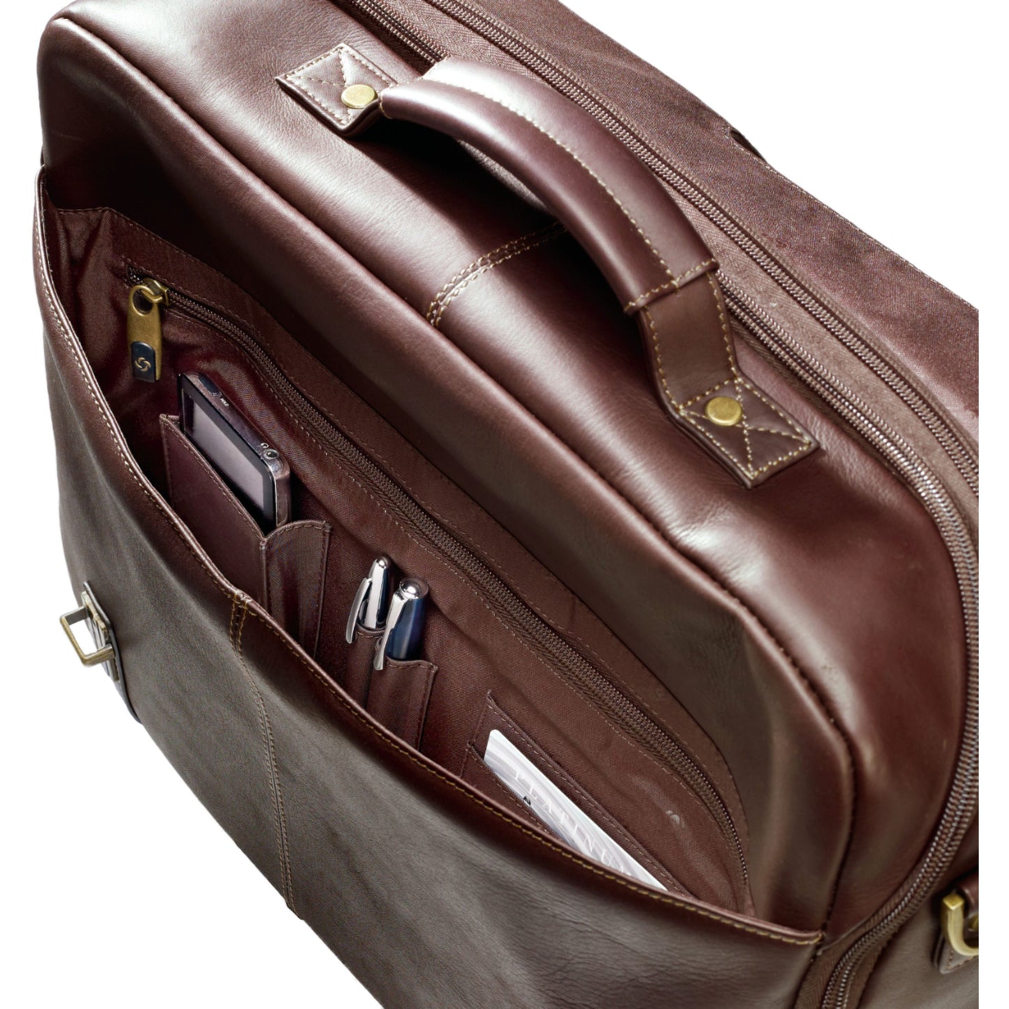 Samsonite Columbian Leather Business Case, Brown