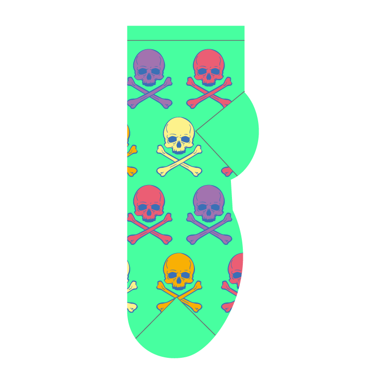 Colorful Skull & Crossbones