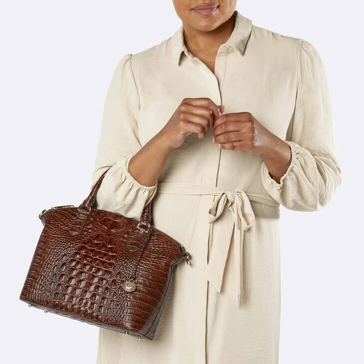 Brahmin Melbourne Collection Duxbury Satchel, Dusty Blue