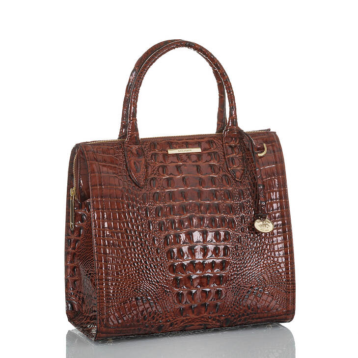 Brahmin Melbourne Collection Caroline Satchel, Pecan