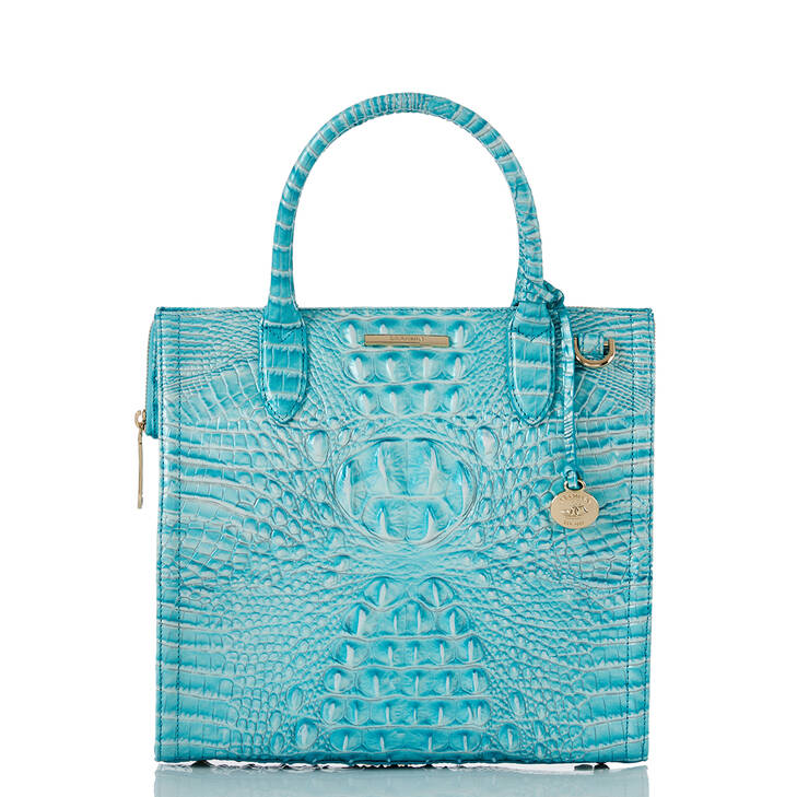 Brahmin Melbourne Collection Caroline Satchel, Dusty Blue