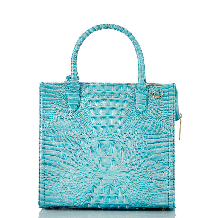 Brahmin Melbourne Collection Caroline Satchel, Dusty Blue