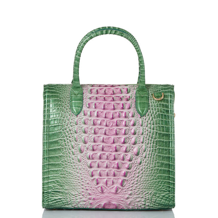 Brahmin Melbourne Collection Caroline Satchel, Apple Blush Ombre