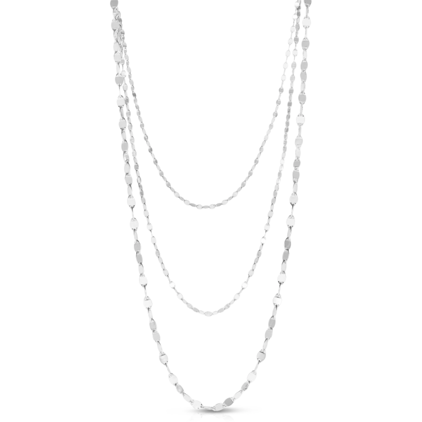 Silver Marina Triple Strand Chain