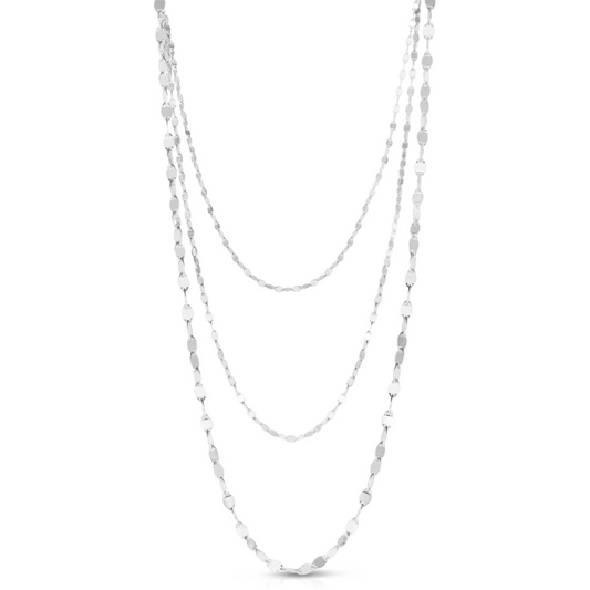 Silver Marina Triple Strand Chain