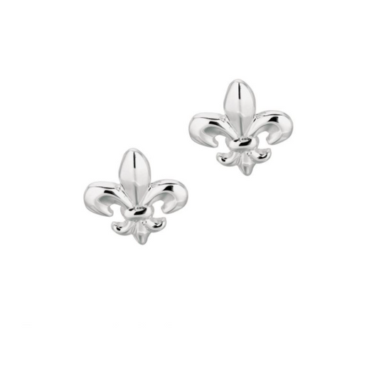 Silver Fleur De Lis Earrings