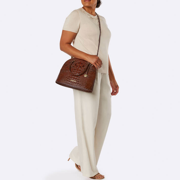 Brahmin Melbourne Collection Georgina Satchel, Pecan