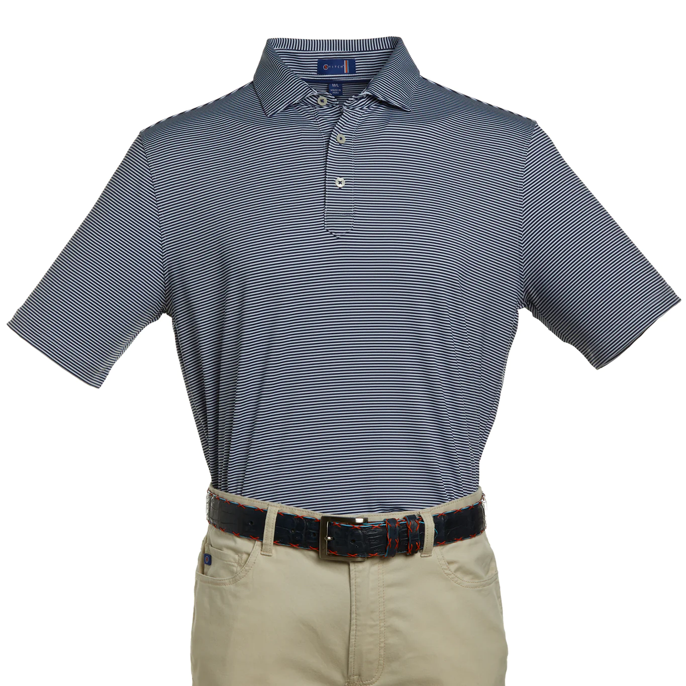 Stitch Atlantic Stripe Polo, Navy