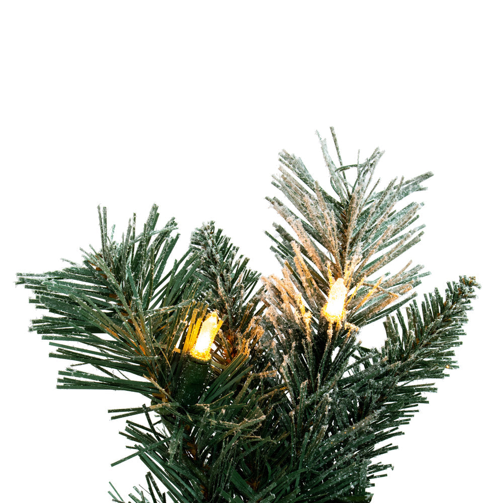 PreLit Frosted Mixed Pine Garland, 9ft