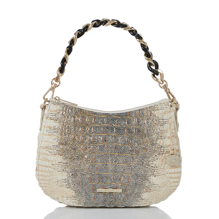 Brahmin Melbourne Collection Mod Shayna Shoulder Bag, Ivory Iguana Ombre