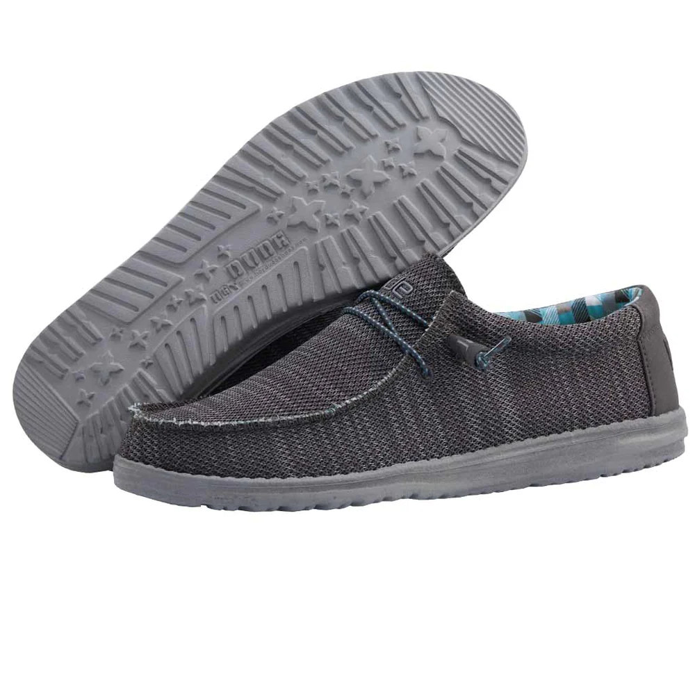 Hey Dude Wally Funk Men's Slip On, Charcoal