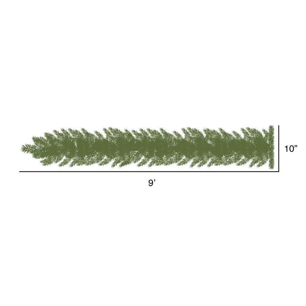 PreLit Frosted Mixed Pine Garland, 9ft