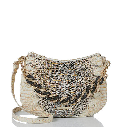 Brahmin Melbourne Collection Mod Shayna Shoulder Bag, Ivory Iguana Ombre