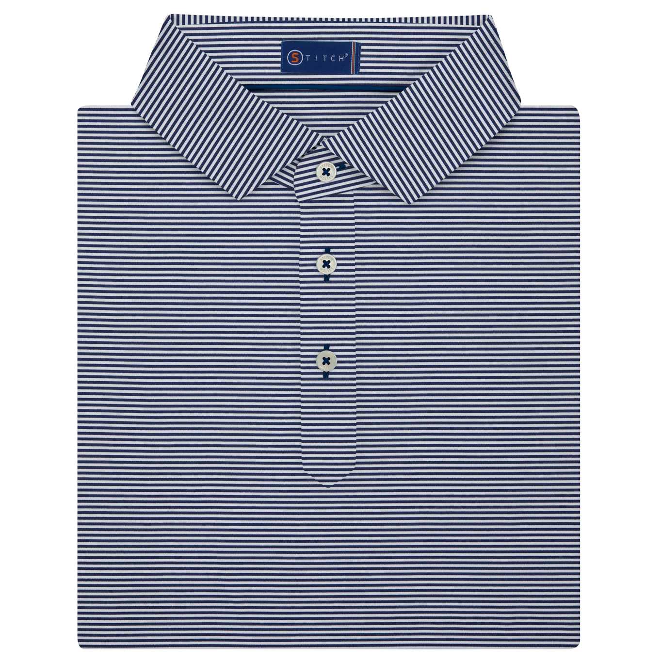 Stitch Atlantic Stripe Polo, Navy