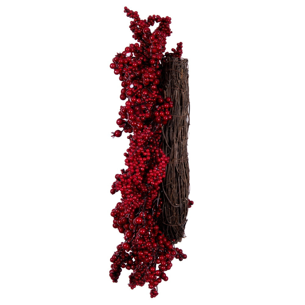 Artificial Red Berry Wreath, 24"