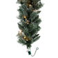 PreLit Frosted Mixed Pine Garland, 9ft